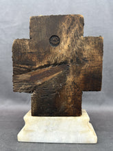 Load image into Gallery viewer, Mexican Milagro Cross On Stone Base, Signed
