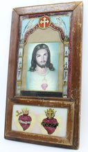 Load image into Gallery viewer, Reversed Painted Glass Jesus with Alter
