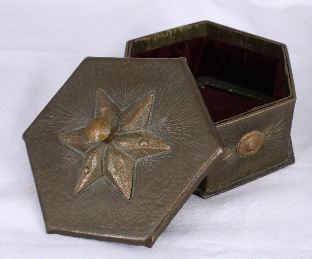 Brass Hexagon Starfish Box