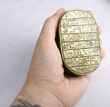 Load image into Gallery viewer, Brass Egyptian Revival Scarab
