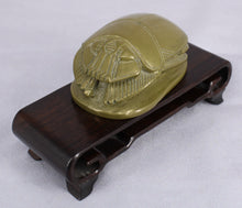 Load image into Gallery viewer, Carved Hard Stone Egyptian Revival Scarab
