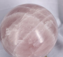 Load image into Gallery viewer, Rose Quartz Sphere on Dragon Stand
