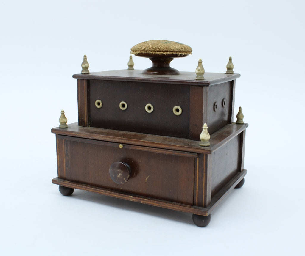 Folk Art Sewing Box, Victorian Era