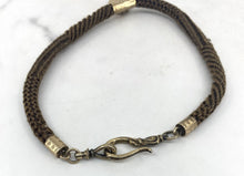 Load image into Gallery viewer, Victorian Hair Watch Chain with Gold Heart
