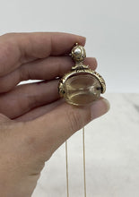 Load image into Gallery viewer, Georgian Rock Crystal Fob on Gold Chain
