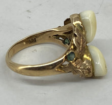 Load image into Gallery viewer, Milk Tooth &amp; Emerald 14 K Gold Ring
