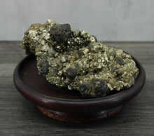 Load image into Gallery viewer, Pyrite In Matrix On Stand
