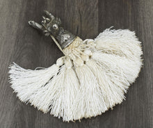 Load image into Gallery viewer, Silver Stag Head Tassel

