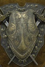 Load image into Gallery viewer, Vintage Shield &amp; Sword Plaque, Coat of Arms
