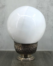 Load image into Gallery viewer, Selenite Sphere on Antique Silver Cup
