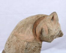 Load image into Gallery viewer, Modernist Carved Wood Cat Sculpture

