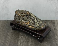 Load image into Gallery viewer, Wooden Shoe Form with Milagros
