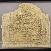 Load image into Gallery viewer, Framed Salem Grave Rubbing With Inscription
