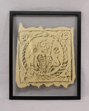 Load image into Gallery viewer, Framed Salem Grave Rubbing With Skeleton
