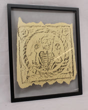 Load image into Gallery viewer, Framed Salem Grave Rubbing With Skeleton
