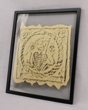 Load image into Gallery viewer, Framed Salem Grave Rubbing With Skeleton

