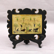 Load image into Gallery viewer, Antique Persian Painted Bone Plaque
