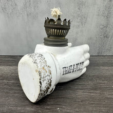 Load image into Gallery viewer, Porcelain Hand Sign &amp; Oil Lamp
