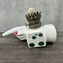 Load image into Gallery viewer, Porcelain Hand Sign &amp; Oil Lamp
