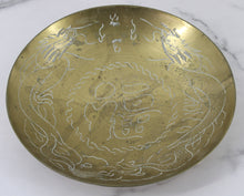 Load image into Gallery viewer, Brass Dish with Dragon Engraving
