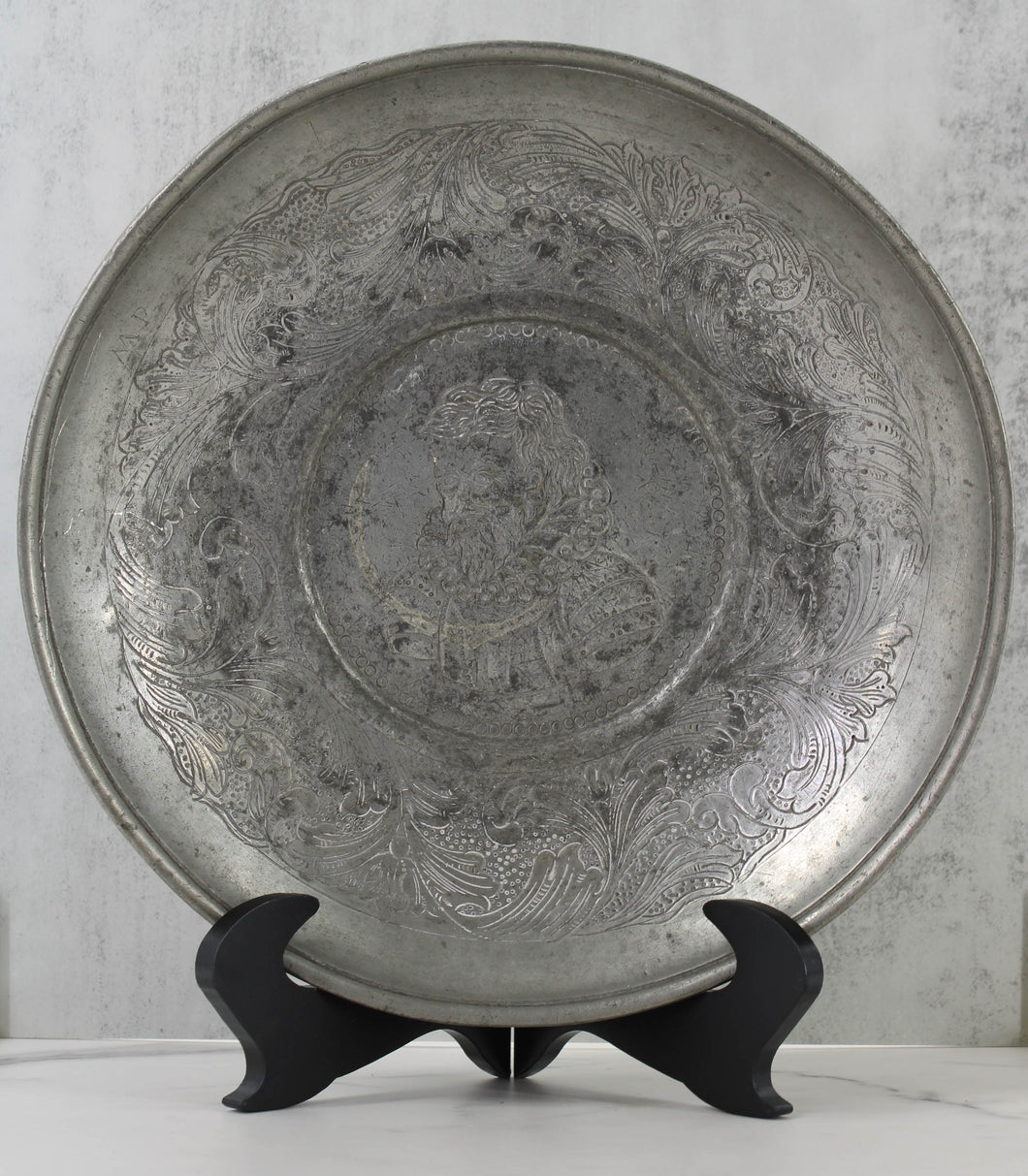 Elizabethan Style Pewter Plate