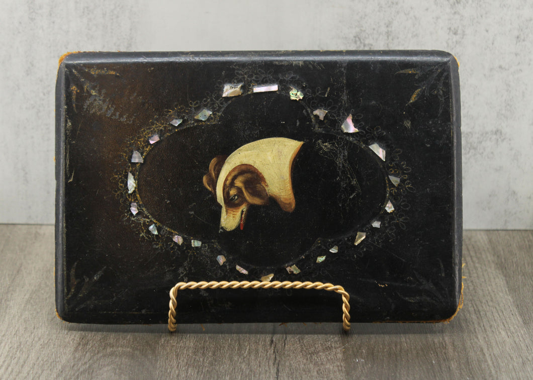Mother of Pearl & Dog Document Holder