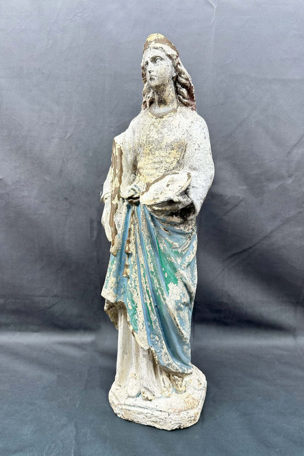 Antique Chalkware St Lucy