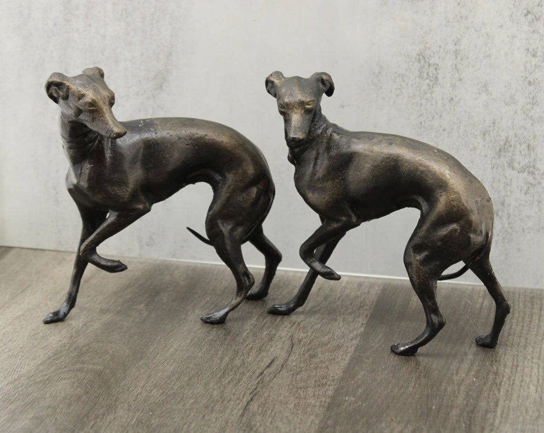 Bronze Greyhound Pair