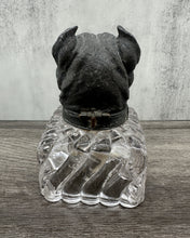 Load image into Gallery viewer, Dog Head Inkwell, Spelter &amp; Glass
