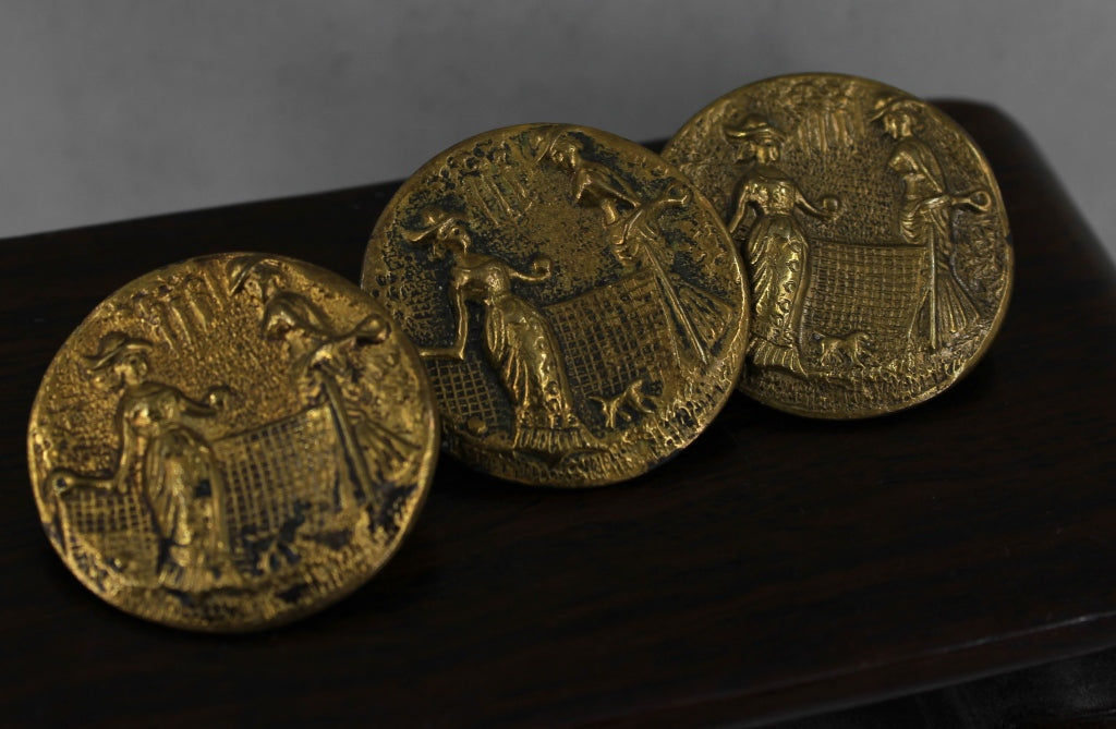 Victorian Brass Pictorial Buttons