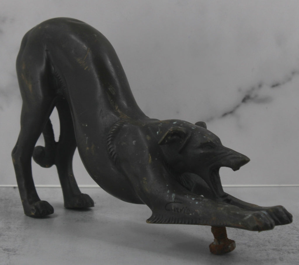 Bronze Greyhound Sculpture by Carvin