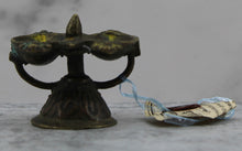 Load image into Gallery viewer, Antique Bronze Indian Puja Lamp
