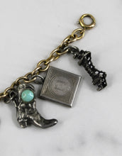 Load image into Gallery viewer, Silver and Brass Charm Bracelet
