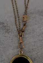 Load image into Gallery viewer, Pocket Watch Chain with Black Glass Fob
