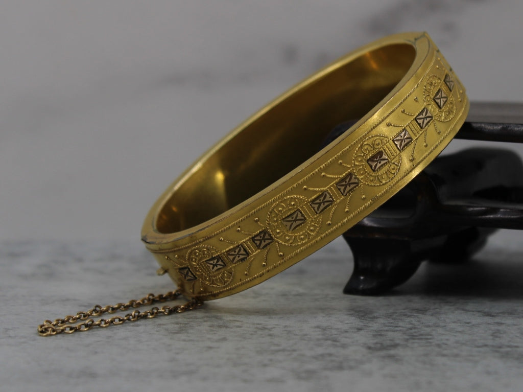 Victorian Gold Plate Bangle