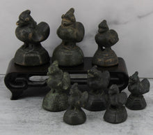 Load image into Gallery viewer, 8 Antique Bronze Burmese Market Weights
