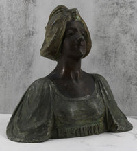 Load image into Gallery viewer, Bronze Art Nouveau Bust
