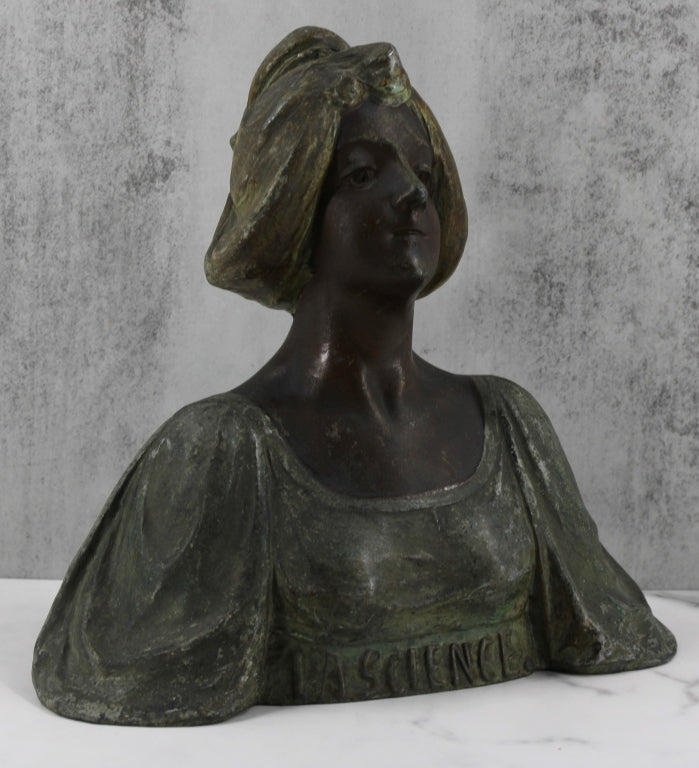 Bronze Art Nouveau Bust