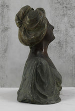 Load image into Gallery viewer, Bronze Art Nouveau Bust
