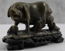 Load image into Gallery viewer, Carved Jade Pig Family
