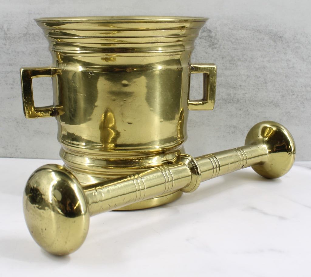 Brass Apothecary Mortar and Pestle