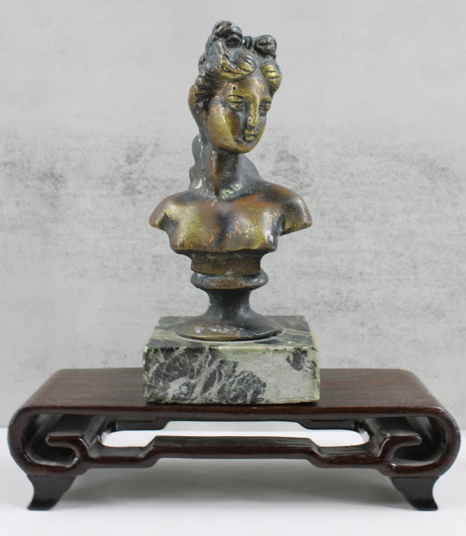 Bronze Bust on Marble