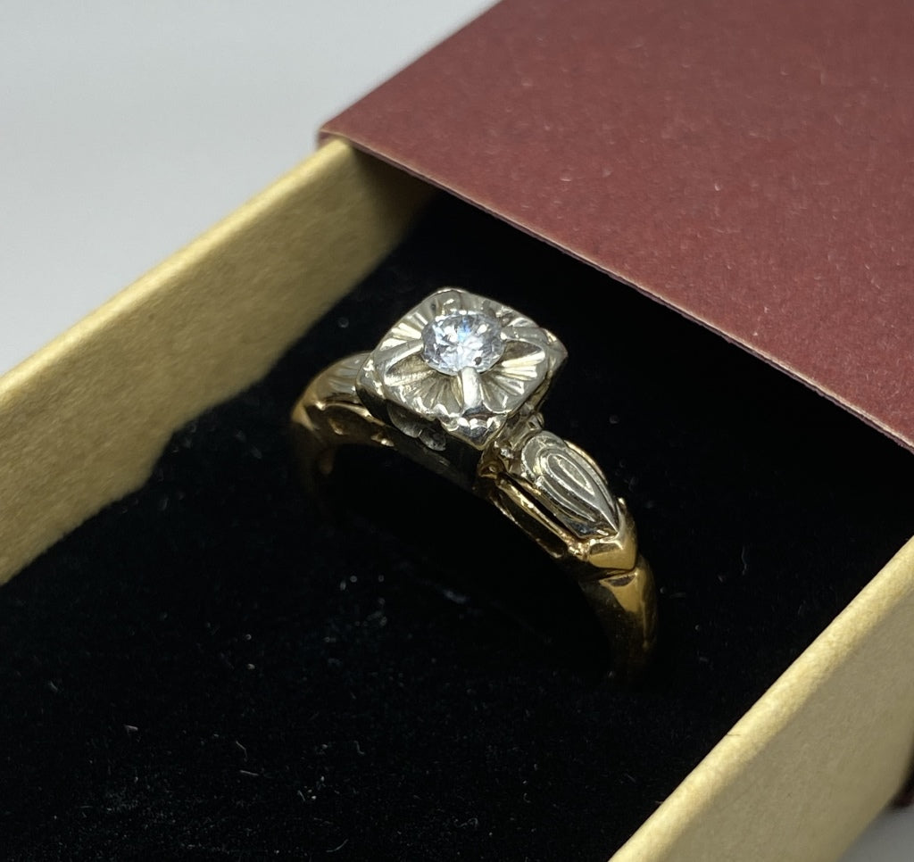 Old Mine 14K Diamond Ring