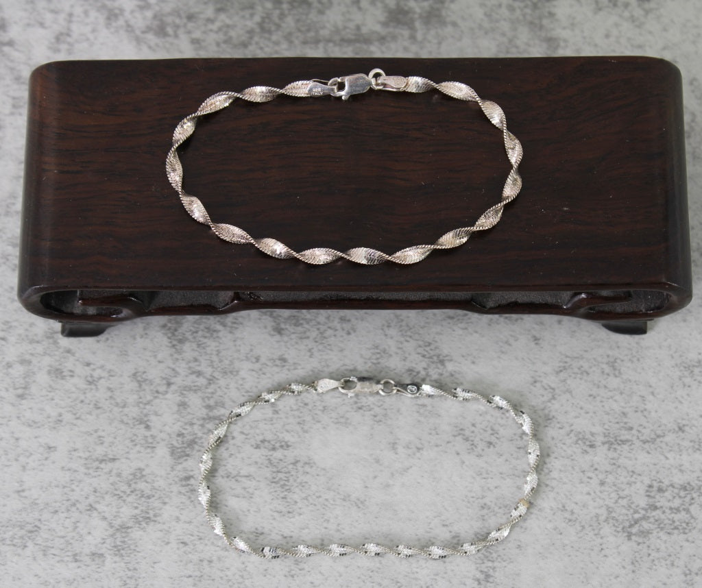 Sterling Silver Bracelet Pair