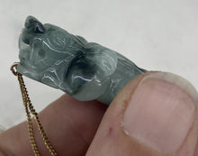 Load image into Gallery viewer, Jade Foo Dog Pendent on Gold Chain
