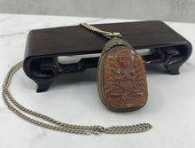 Load image into Gallery viewer, Carved Agate Buddha Necklace
