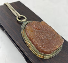 Load image into Gallery viewer, Carved Agate Buddha Necklace
