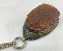 Load image into Gallery viewer, Carved Agate Buddha Necklace
