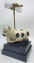 Load image into Gallery viewer, Chinese Porcelain Cat Form Pillow as a Lamp

