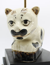 Load image into Gallery viewer, Chinese Porcelain Cat Form Pillow as a Lamp
